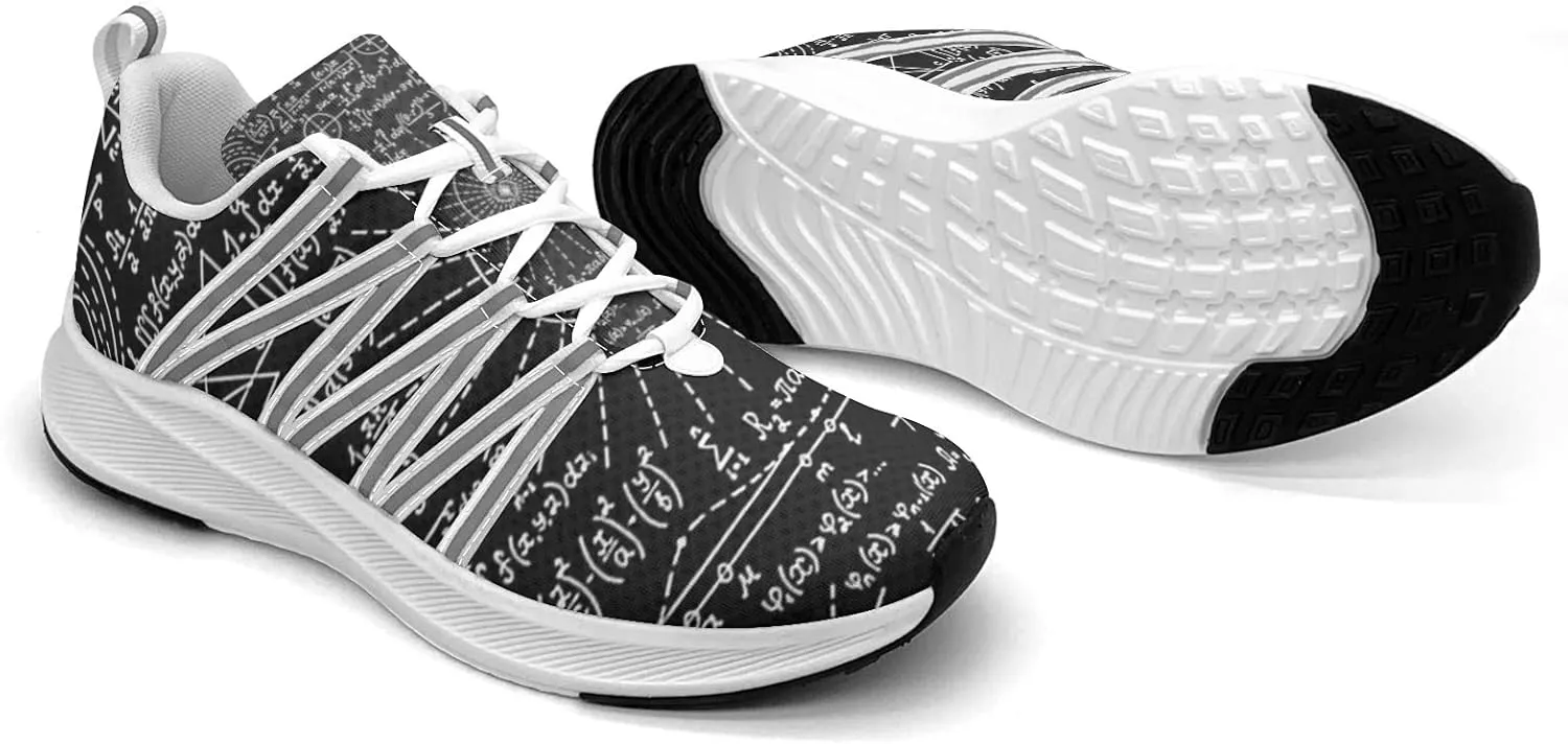 Pitovozu Math Equations Physics Science Sneaker Women Athletic Shoes Personalited Running Shoes Comfortable Sports Sneaker