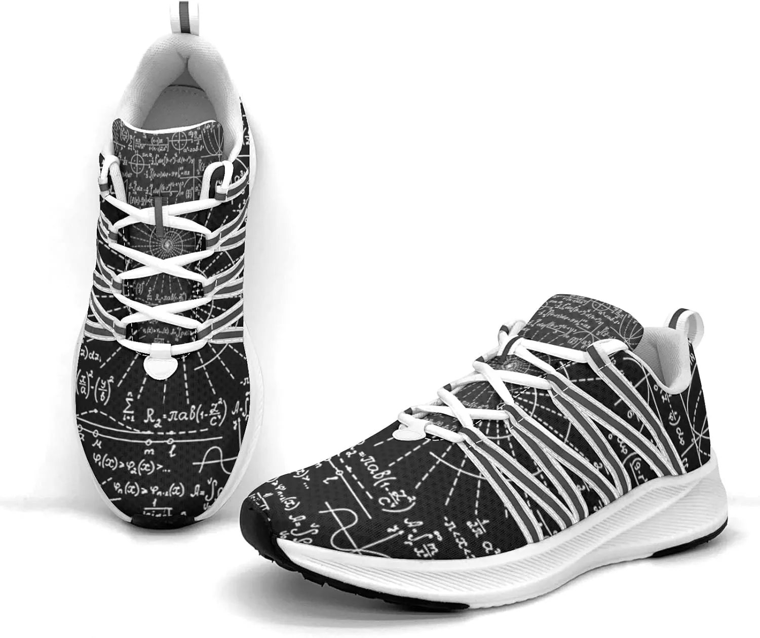 Pitovozu Math Equations Physics Science Sneaker Women Athletic Shoes Personalited Running Shoes Comfortable Sports Sneaker