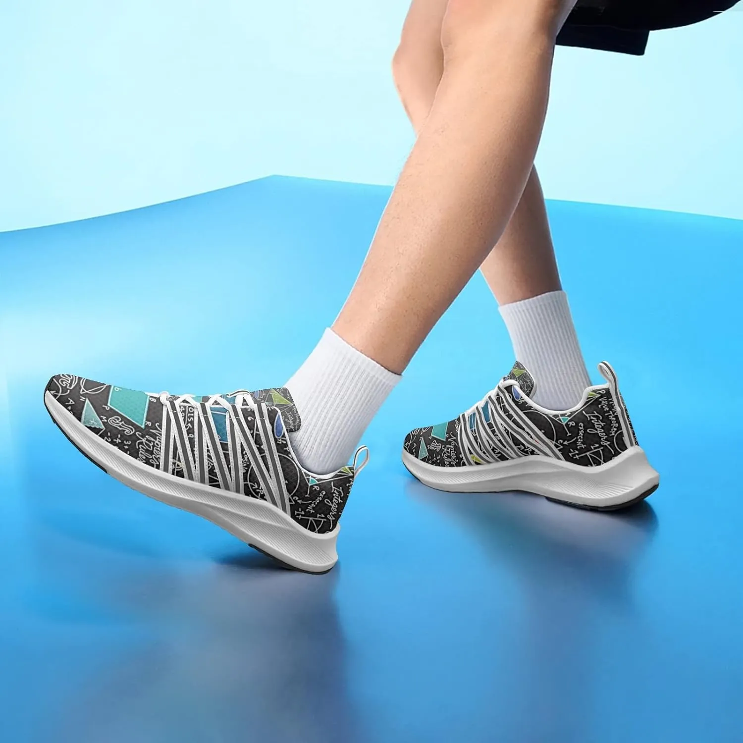 Pitovozu Math Equations Physics Science Sneaker Women Athletic Shoes Personalited Running Shoes Comfortable Sports Sneaker