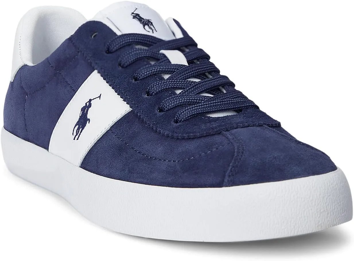 POLO RALPH LAUREN Men's Court Vulc Leather-Suede Sneaker