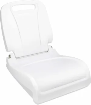 Poolside Chairs for Edge of Pool, Upgraded Foldable Pool Chair with Handle & Back Support, Portable & Lightweight Outdoor Pool Chairs for Beaches, Picnic, Camping, Sporting Events, White