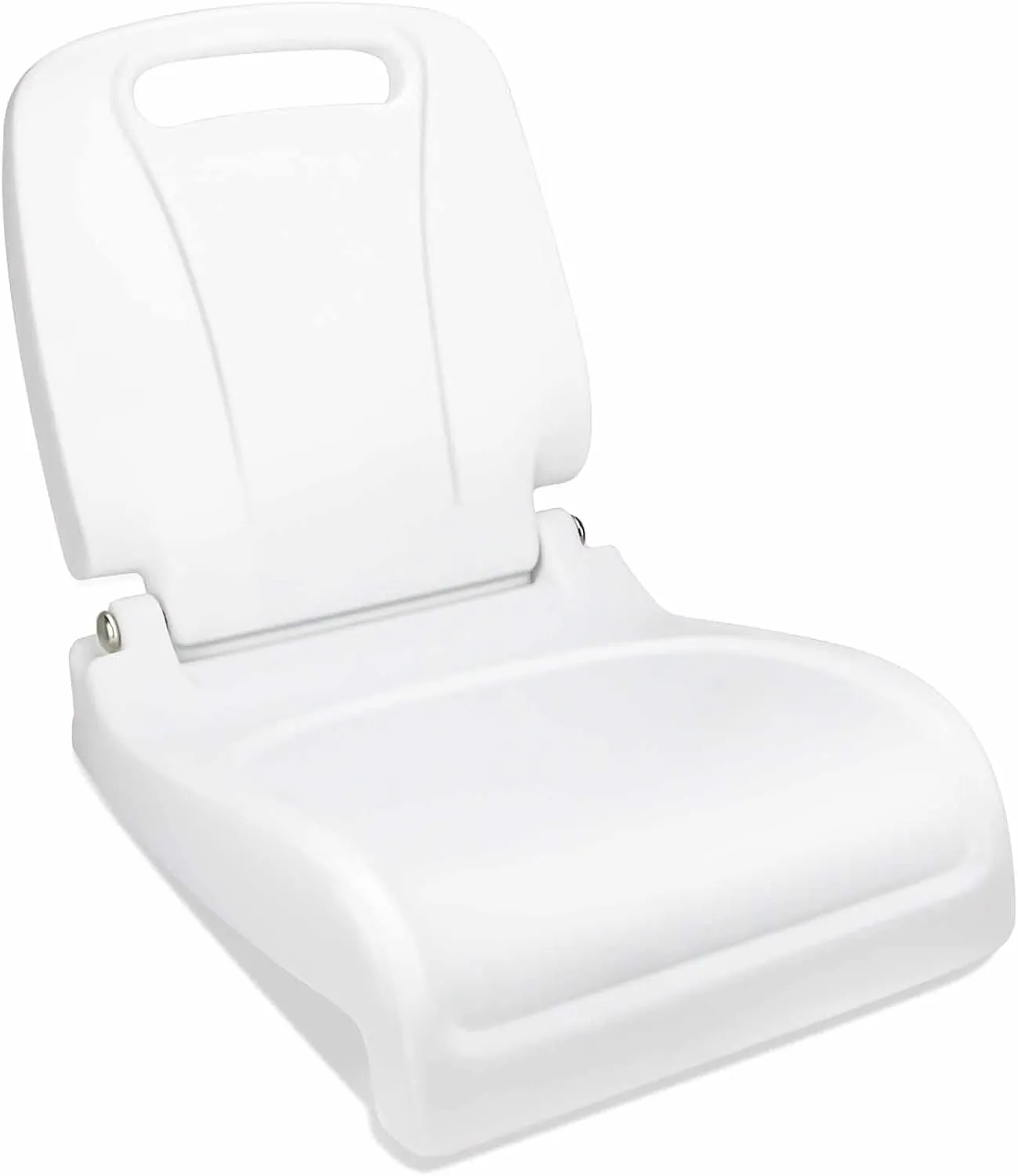 Poolside Chairs for Edge of Pool, Upgraded Foldable Pool Chair with Handle & Back Support, Portable & Lightweight Outdoor Pool Chairs for Beaches, Picnic, Camping, Sporting Events, White