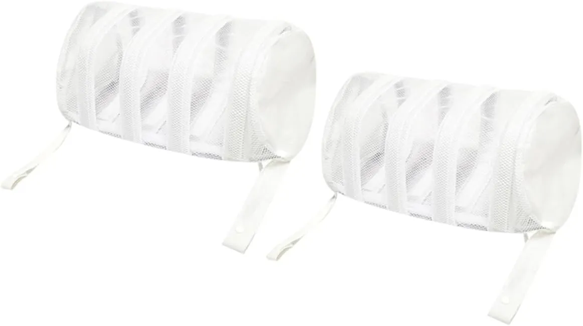 PRETYZOOM 2pcs Mesh Sneaker Wash Bags for Laundry Bags for Washing Shoes Zipper Lock Breathable for Travel Camping College Dorms and Apartments