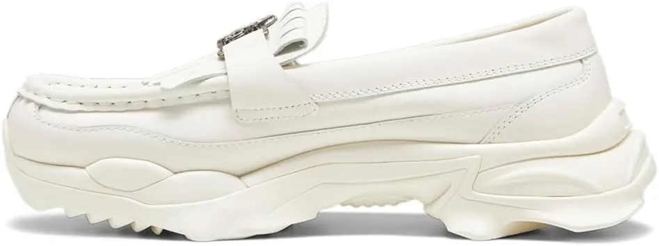 PUMA Mens Palomo Nitefox Loafer Slip On Moc Toe Dress Dress Shoes - White