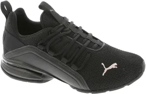 PUMA Women's Axelion Mesh Running Shoe, Puma Black/Rose Gold, 6