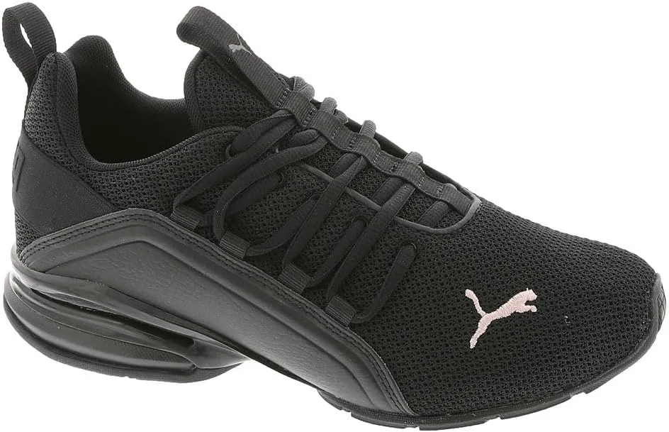 PUMA Women's Axelion Mesh Running Shoe, Puma Black/Rose Gold, 6