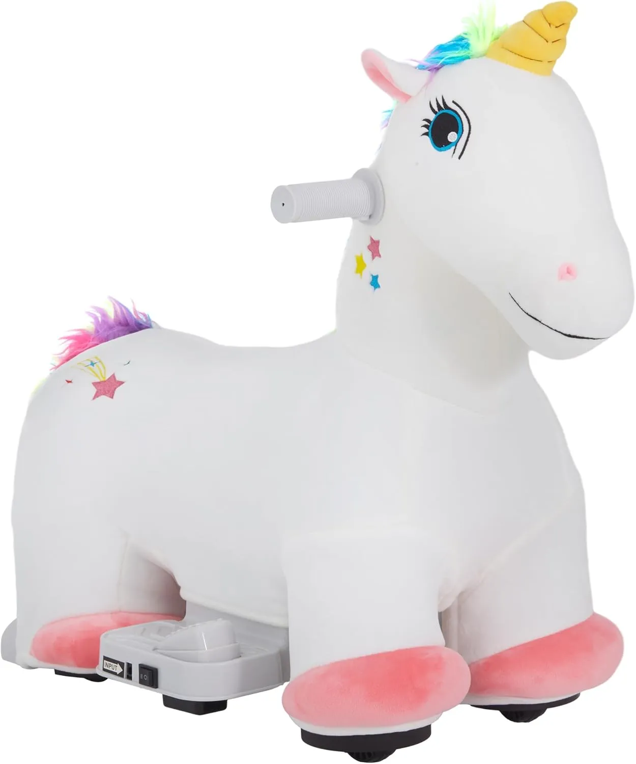 Qaba 6V Kids Ride on Horse, Battery Powered Ride on Toy, Unicorn Shaped Electric Riding Animal with Music Forward, PU Wheels, for Girls Boys Aged 18-36 Months, Green
