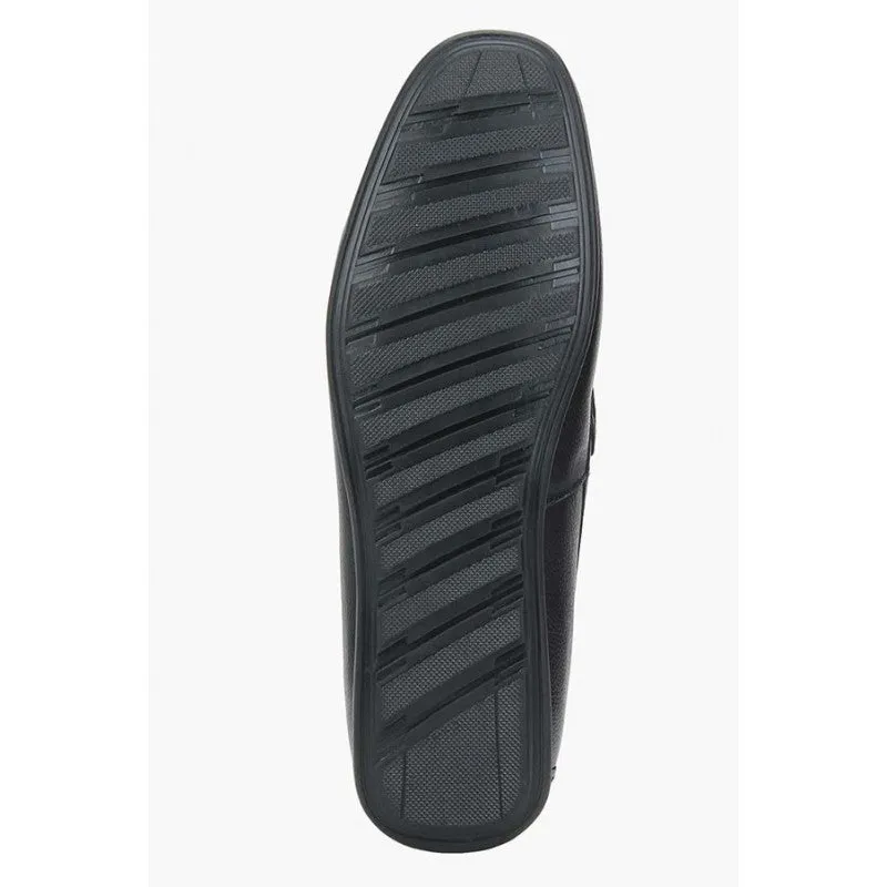 RedTape Men Black Slip On Shoes