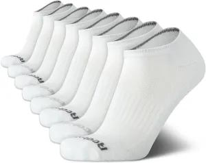 Reebok Mens Low Cut Socks - 8 Pack Stretch Performance Basic No Show - Flat Athletic Socks for Men (Shoe Size 6-12.5)