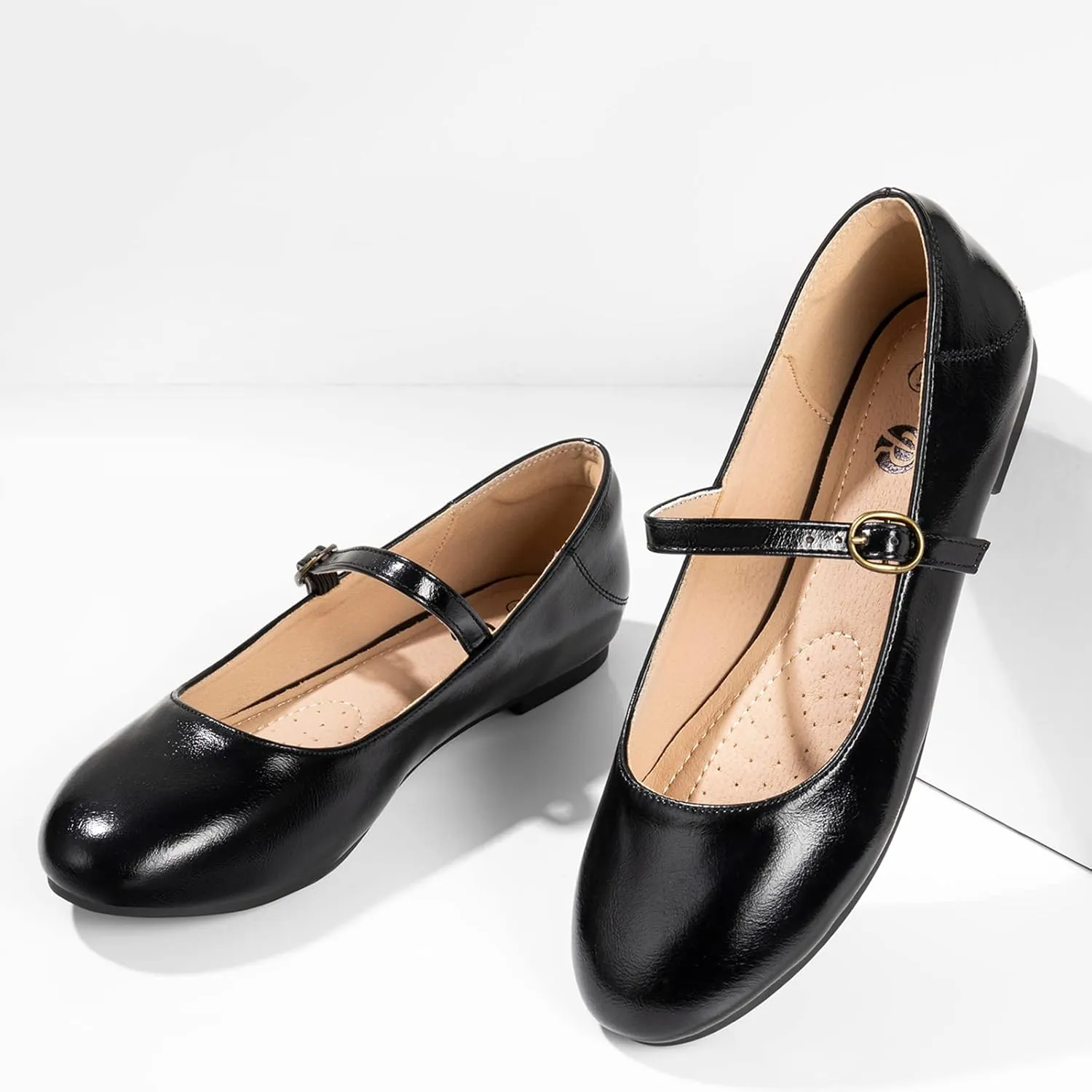 Rekayla Mary Jane Flats Shoes Women Dressy Comfortable Round Toe Slip on Ballet Flat