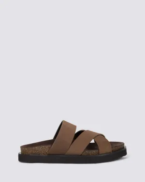 RHODES CROSS SLIDE RUSTIC BROWN