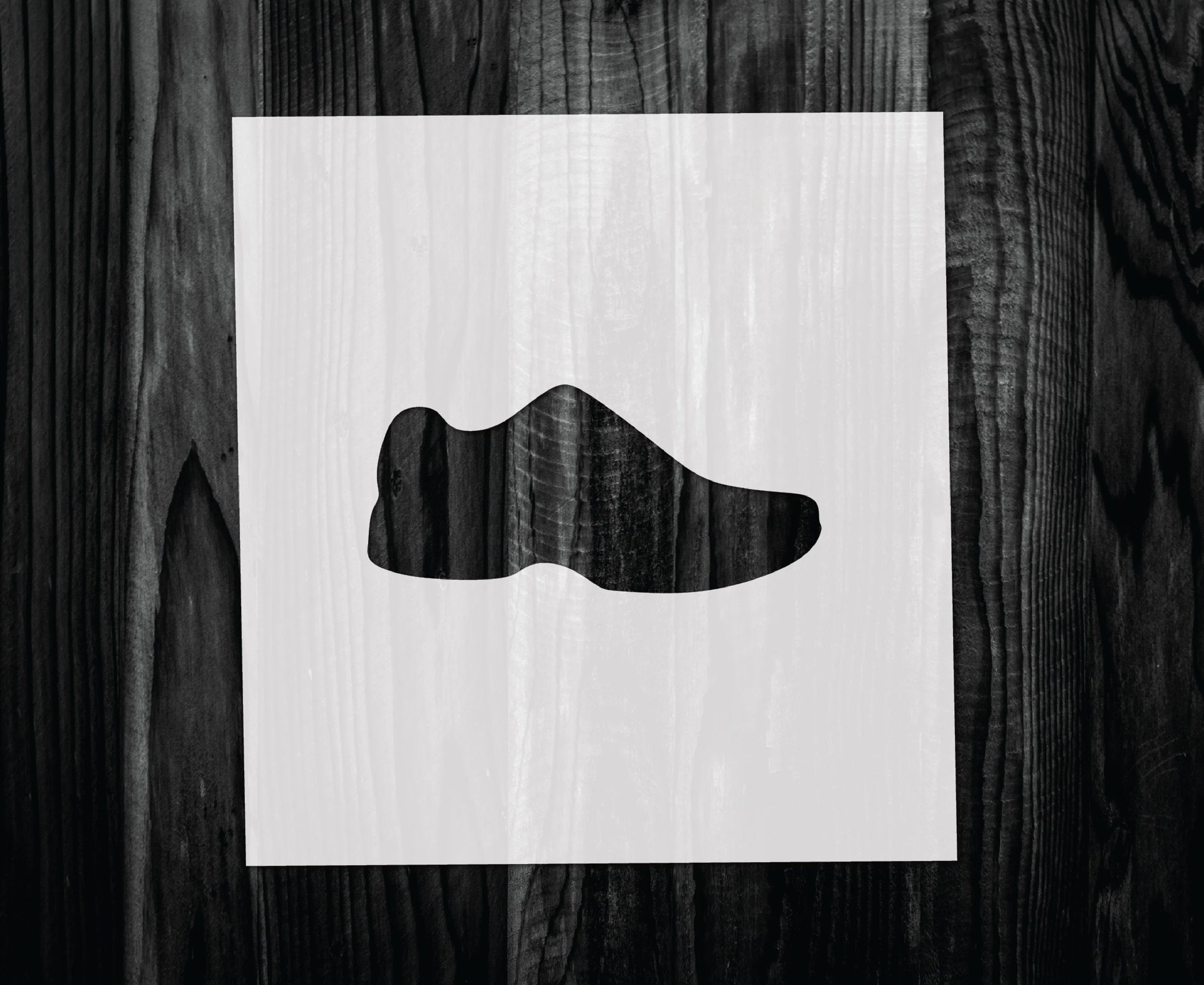 Running Shoe Stencil, Mylar reusable stencil, Stencil, FAST SHIPPING