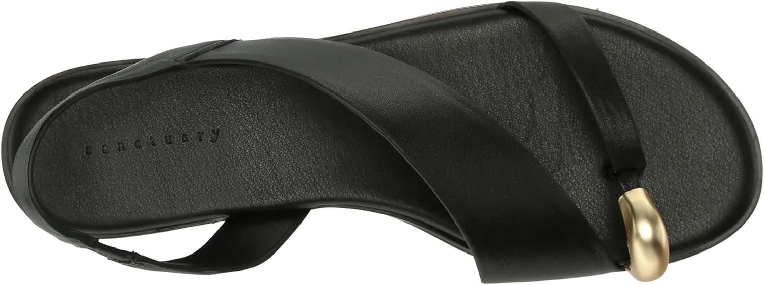 Sanctuary Women's Suave Ring Sandal-Open Toe Slip-On, Comfortable Cushioned Footbed, Stylish Casual Summer Footwear