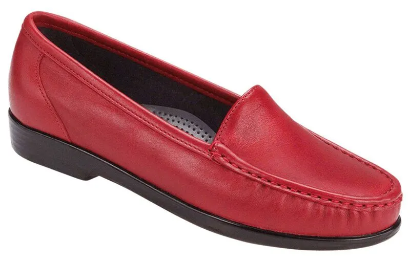 SAS Women's Simplify Slip On Loafer Red