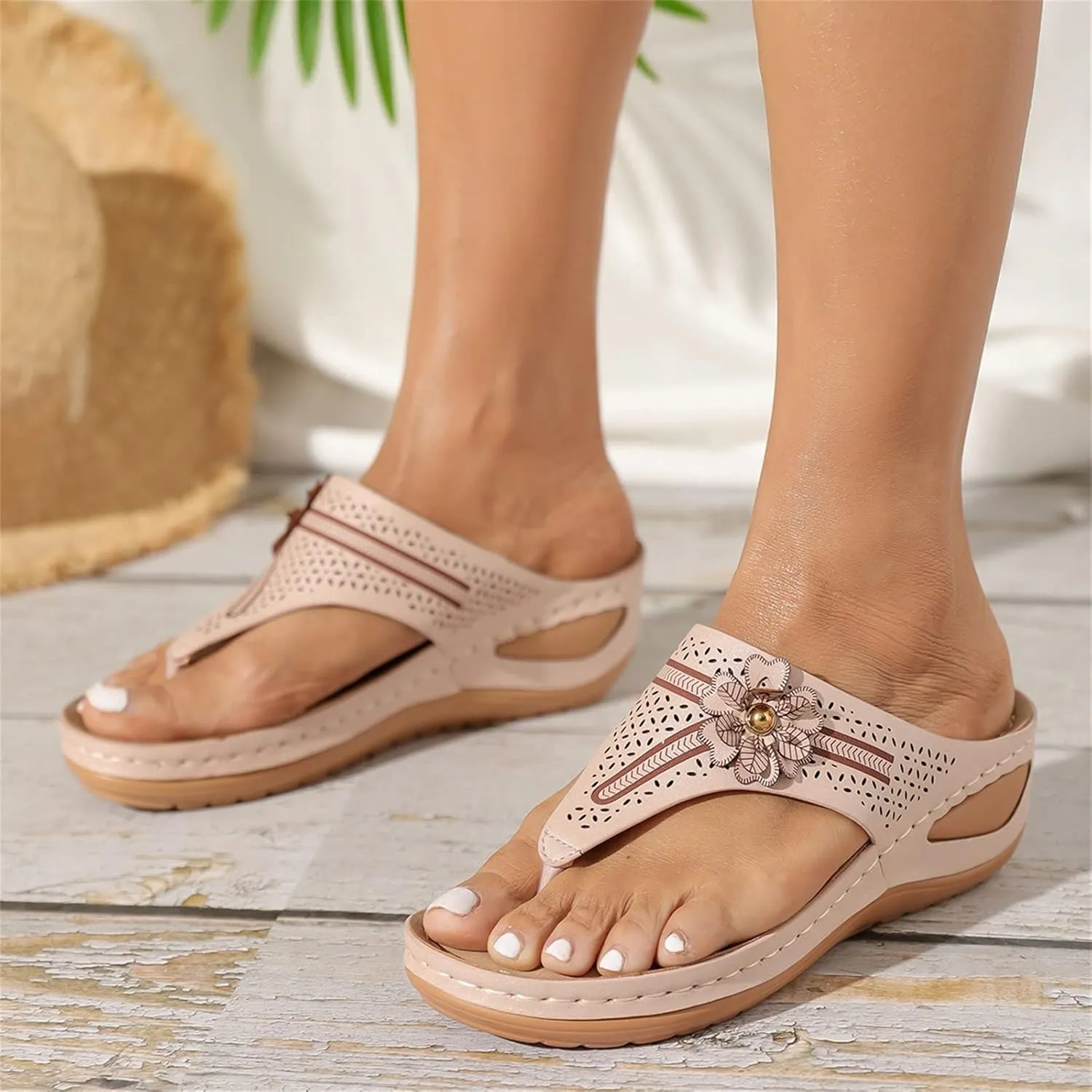 SBGMoSJ Diabetic Shoes for Women Most Comfortable Walking Sandals Men's Brown Dressy Sandals Women Best Flip Flops for Walking All Day Women Orthopedic Walking Shoes Slip On Tie Up Sandals