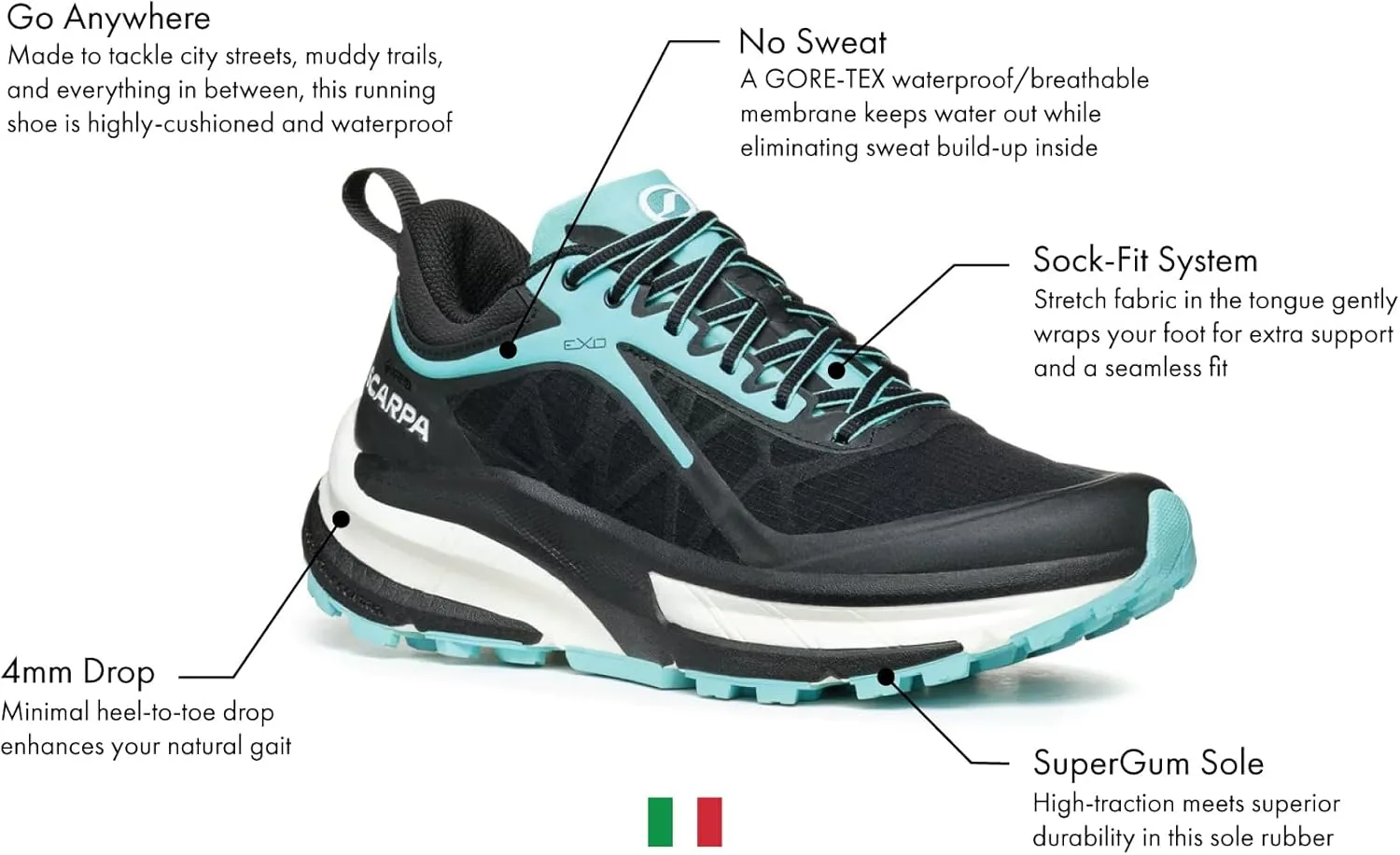 Scarpa Women's Golden Gate ATR GTX Waterproof Gore-Tex Trail Shoes for Trail Running and Hiking