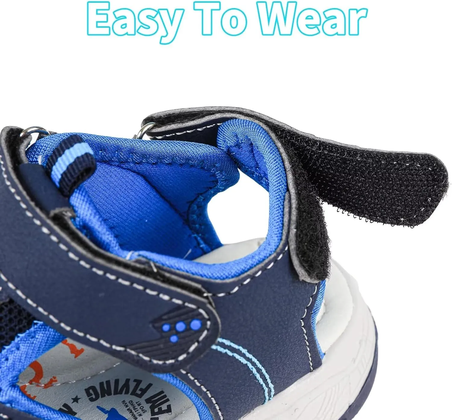 seannel Kids Athletic Sandals Boys and Girls Outdoor Hiking Sports Closed-Toe Sandal Pool Beach Shoes Summer Water shoes