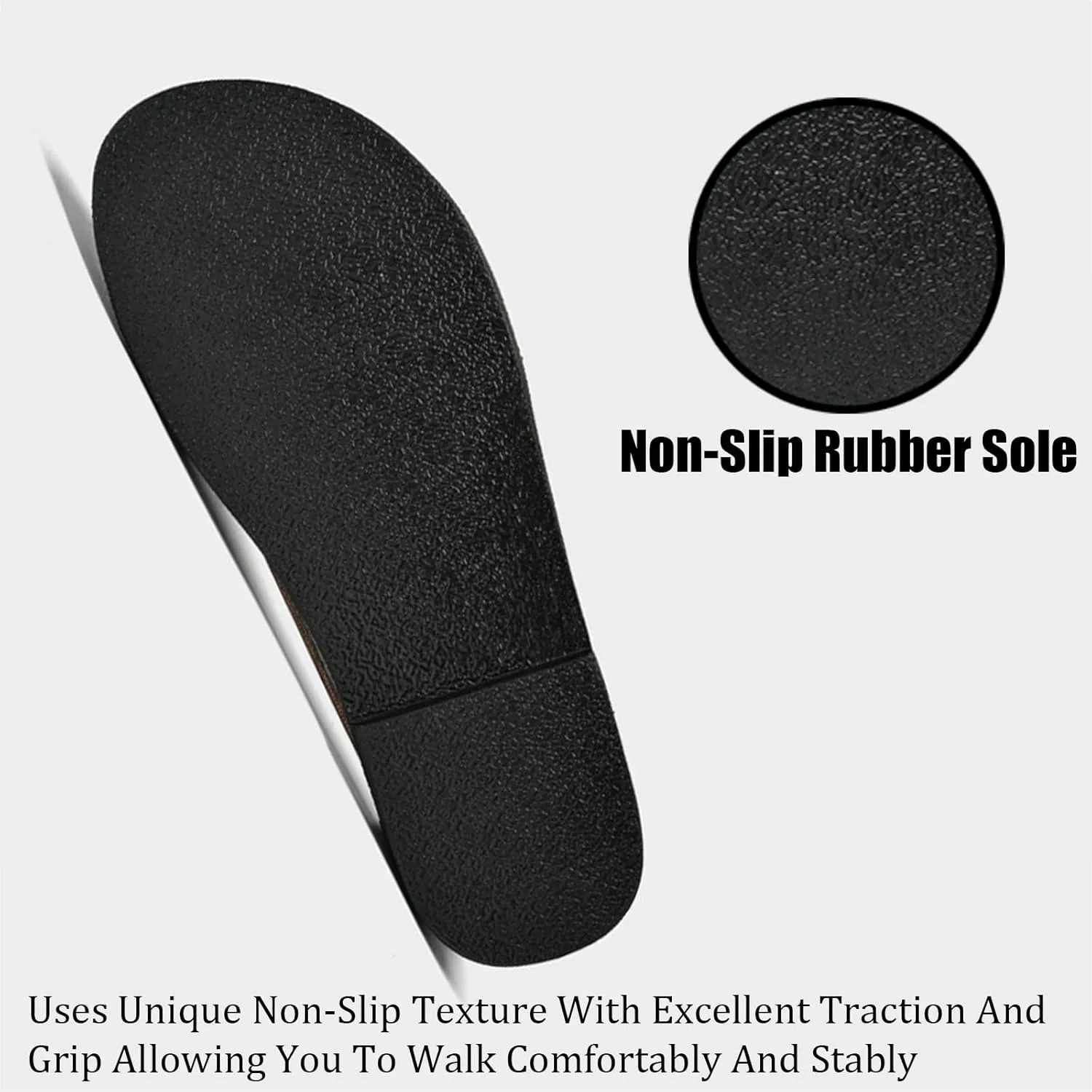 SEDFGLS Men's Genuine Leather Flat Slides Sandals Summer Classic Round Open Toe Slip On Softsole Male Sandals for Beach Walking Slides