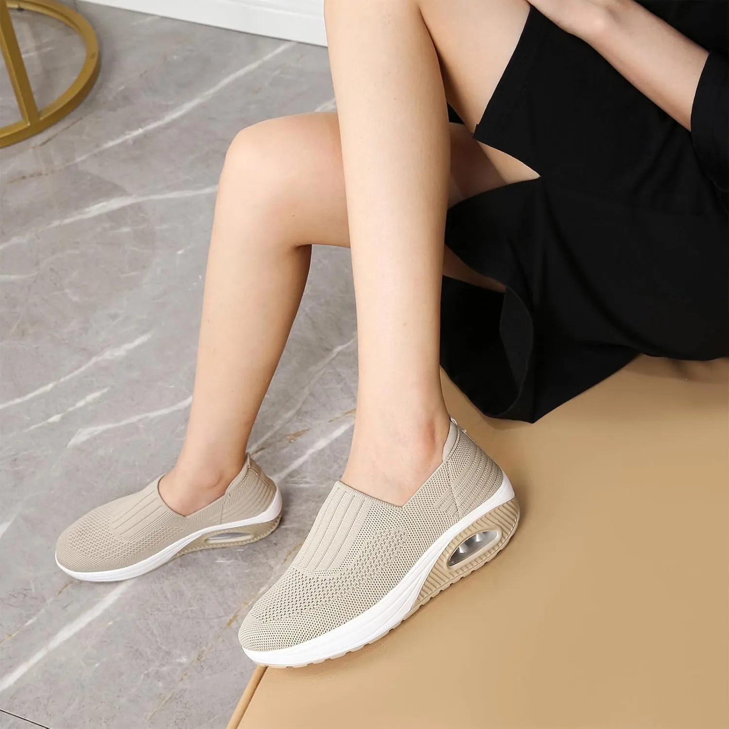 Semshedy Women Nurse Shoes Orthopedic Platform Nursing Sneakers Air Cushion Diabetic Walking Wedge Sneaker