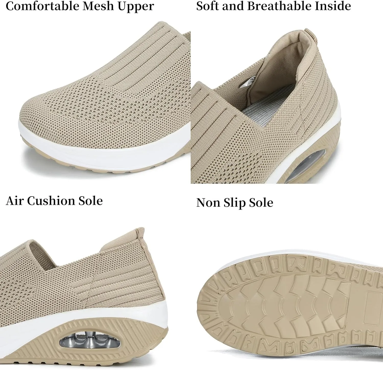 Semshedy Women Nurse Shoes Orthopedic Platform Nursing Sneakers Air Cushion Diabetic Walking Wedge Sneaker