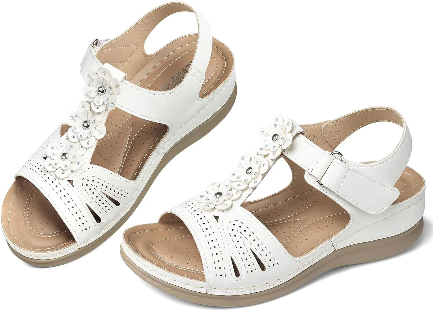 SHIBEVER Wedge Sandals for Women Dressy: Women Comfortable Summer Platform Casual Dress Sandal