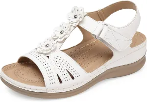SHIBEVER Wedge Sandals for Women Dressy: Women Comfortable Summer Platform Casual Dress Sandal