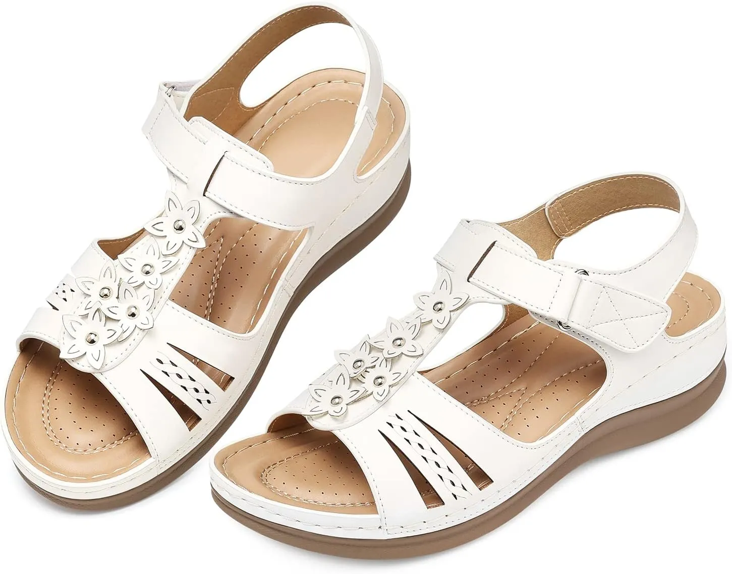 SHIBEVER Wedge Sandals for Women Dressy: Women Comfortable Summer Platform Casual Dress Sandal
