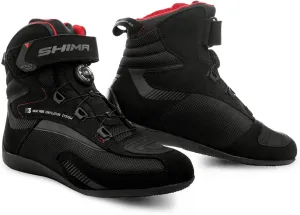 SHIMA EXO Vented Lady, Motorcycle Shoes for Women - Breathable, Reinforced Street Riding Shoes with ATOP Closure System, Ankle Support, Anti-Slip Sole, Gear Pad (Black, 8,5)