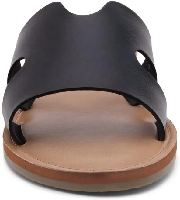 Shoe Land Women’s Flat Sandals – Comfortable Round Toe Casual Slides | Dressy Summer Mules with Cushioned Footbed | Travel, Beach & Everyday Slip-On Sandals 2025