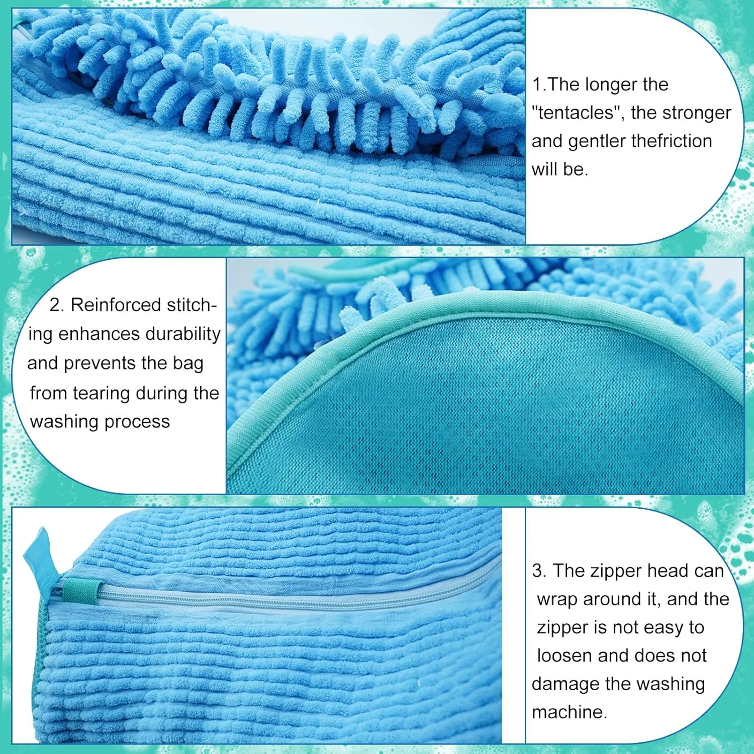 Shoe washing machine bag, Laundry shoe bag for washer and dryer, Reusable Zipper Plush Sneaker Washing Machine Bag for Shoes, Gym, Tennis, Sports Delicate Blue 2 pc