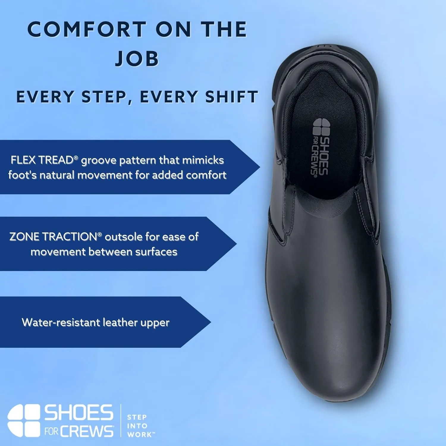 Shoes for Crews Cater II, Women's Non Slip Food Service Work Sneaker