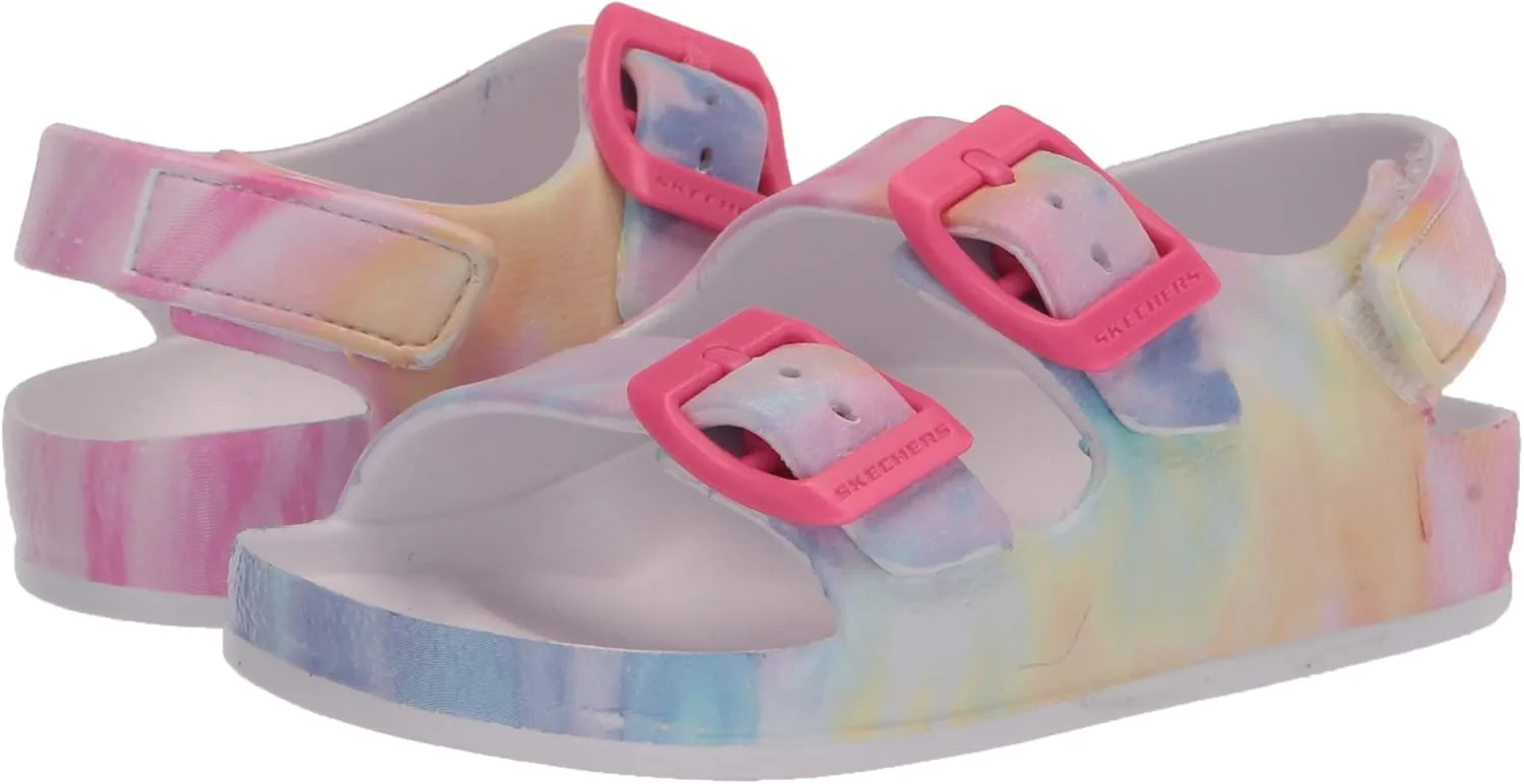 Skechers Girls' Foamies Lil Cali Blast Lil Summer D Slide Sandal