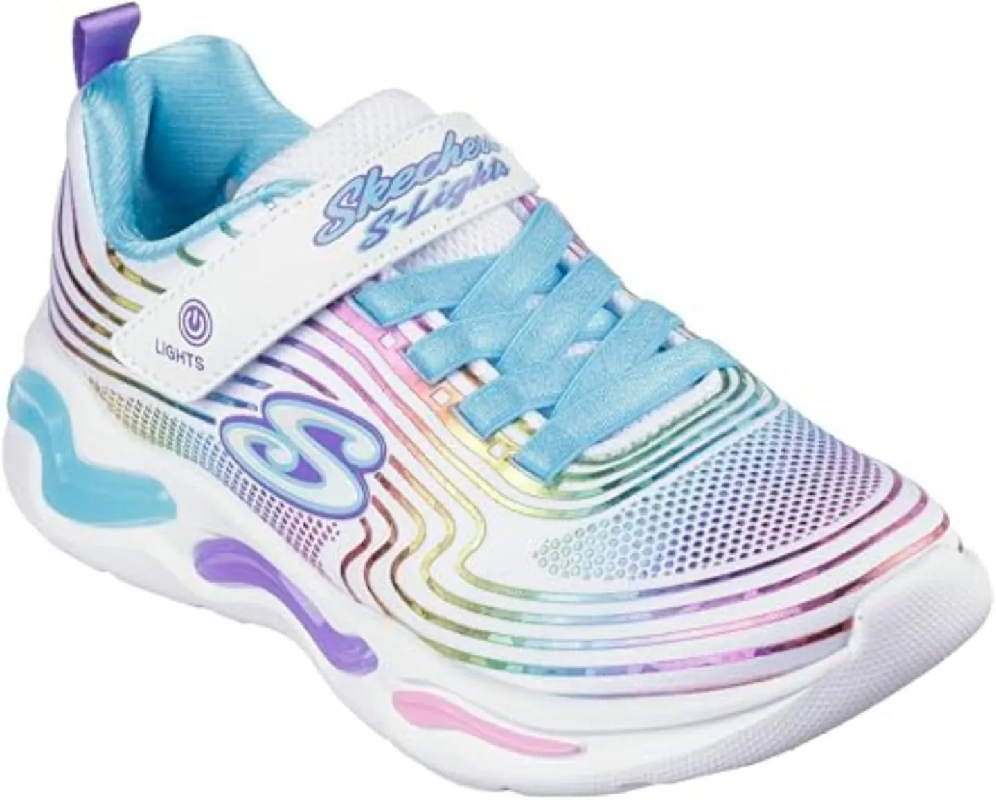 Skechers Girl's, S Lights: Wavy Beams Sneaker - Toddler