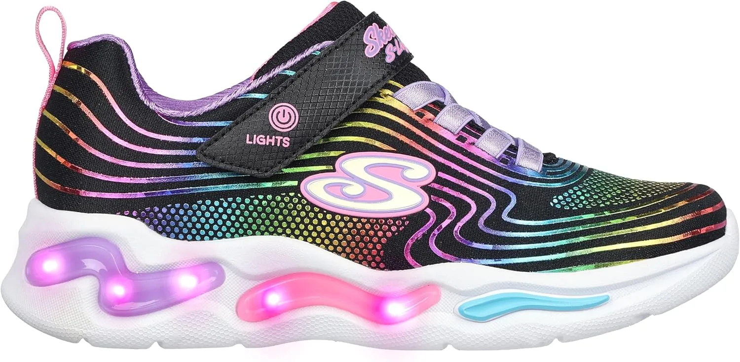 Skechers Girl's, S Lights: Wavy Beams Sneaker - Toddler