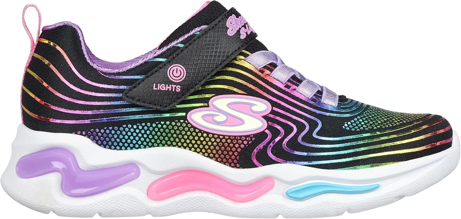 Skechers Girl's, S Lights: Wavy Beams Sneaker - Toddler