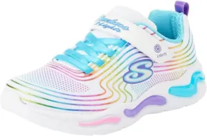 Skechers Girl's, S Lights: Wavy Beams Sneaker - Toddler
