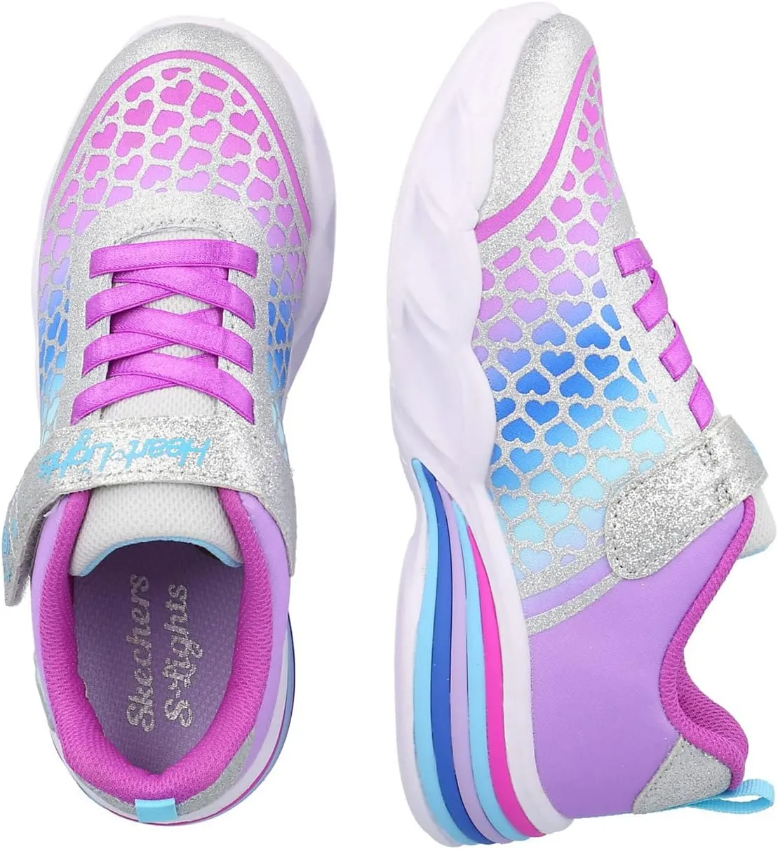 Skechers Girl's Sweetheart Lights-Lovely Co Sneaker