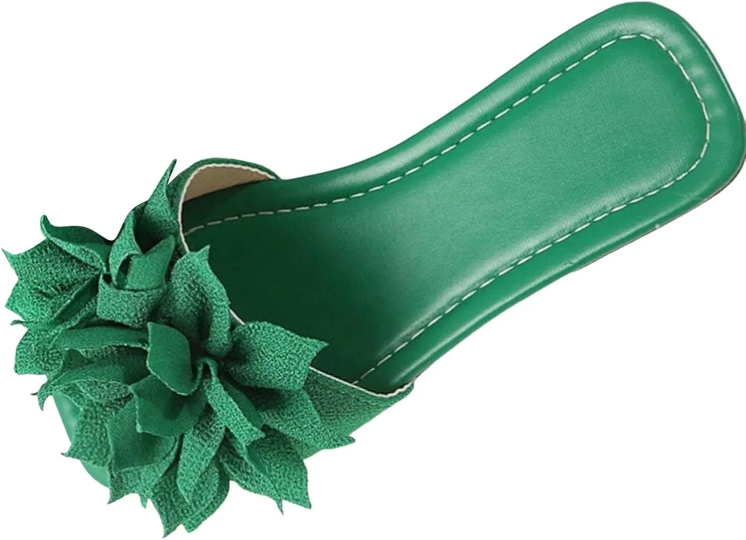 Slides Sandals Women Footwear Women's Summer Flat Casual Fashion Slippers Floral Embellishments One Line Beach Slippers