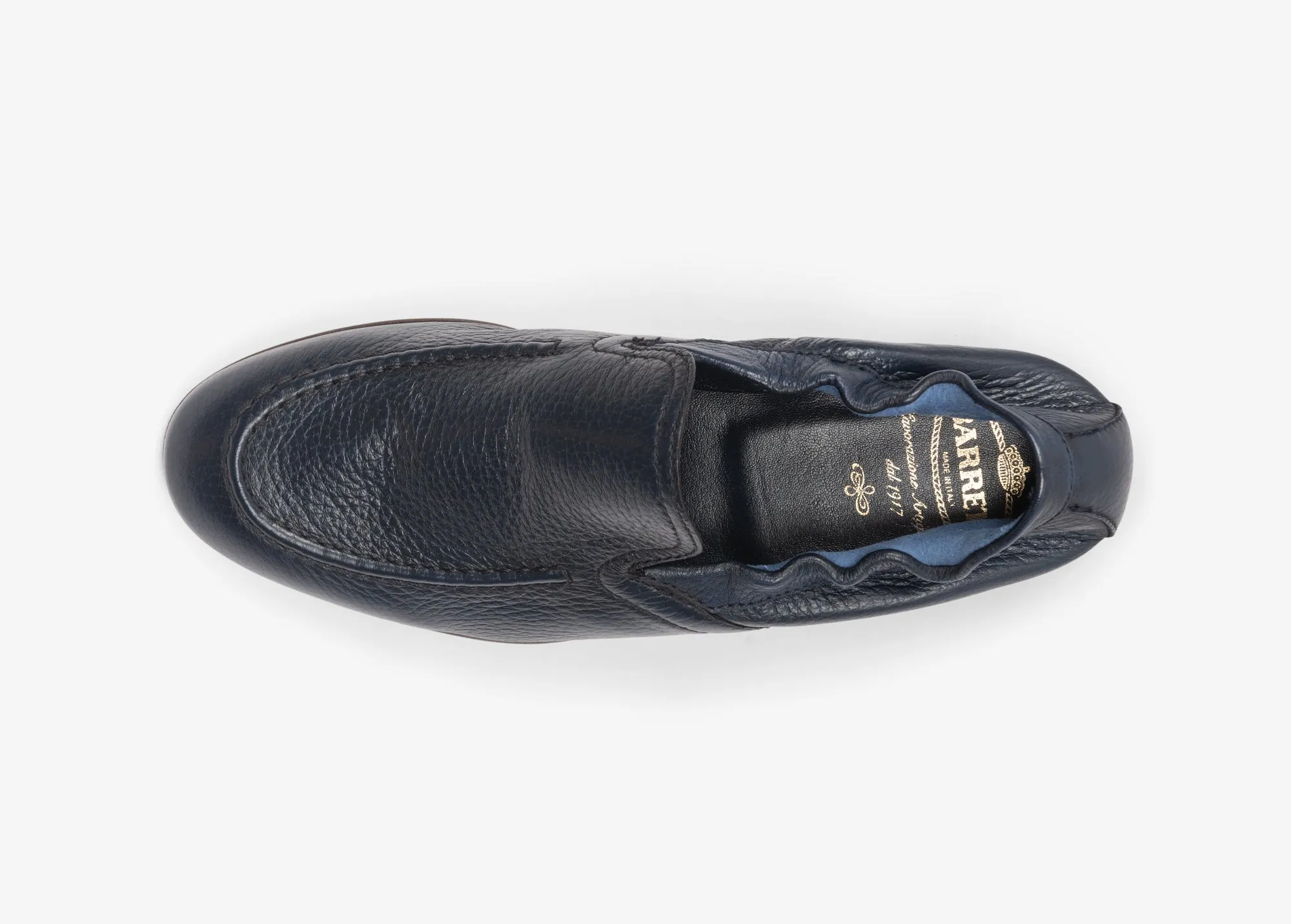 Slip-on con elastico in cervo blu sky
