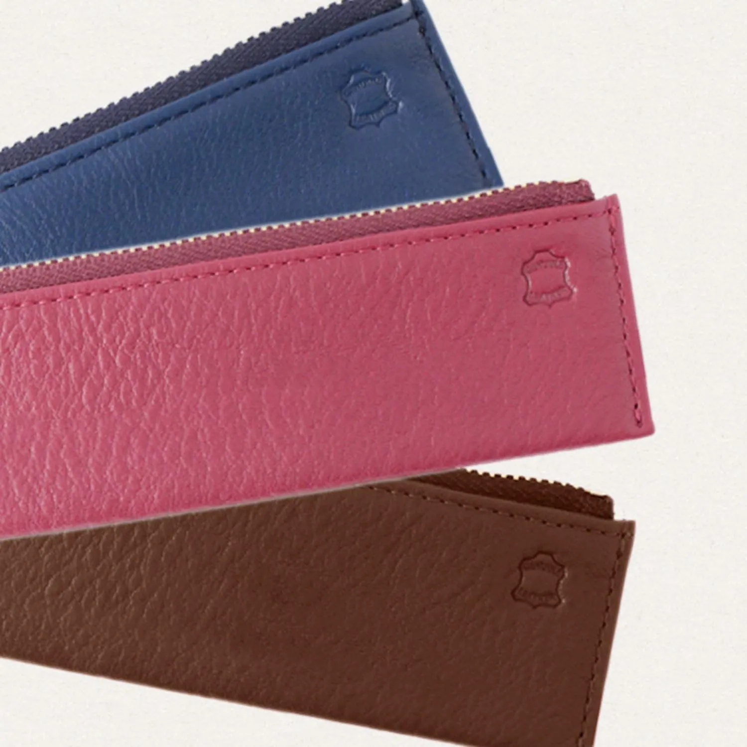 Slip-On OSL-1601 Mini OSL Leather Flat Pen Case