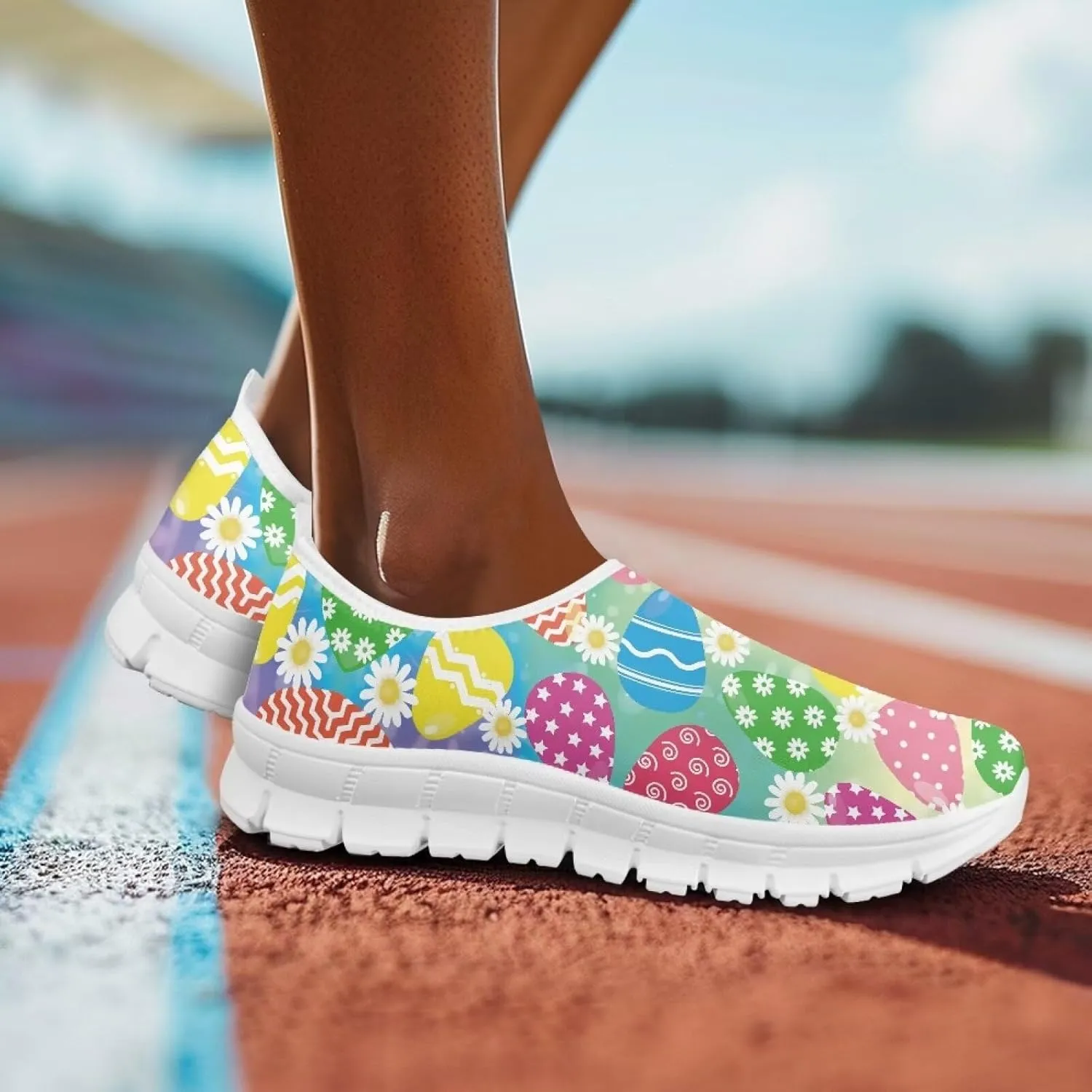 Slip On Walking Shoes for Women Casual Shoes Novelty Patterns Work Shoes