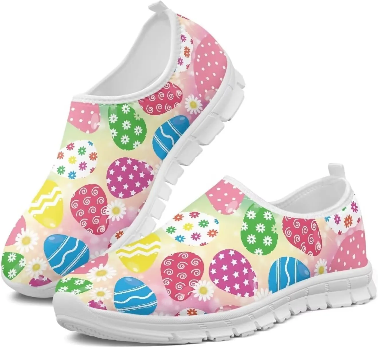 Slip On Walking Shoes for Women Casual Shoes Novelty Patterns Work Shoes