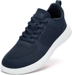 Slow Man Wide Toe Box Shoes for Men - Casual Dress Sneakers Comfortable Cushioned Business Office Non Slip Breathable Mesh Oxford Walking Shoe for Wide Feet