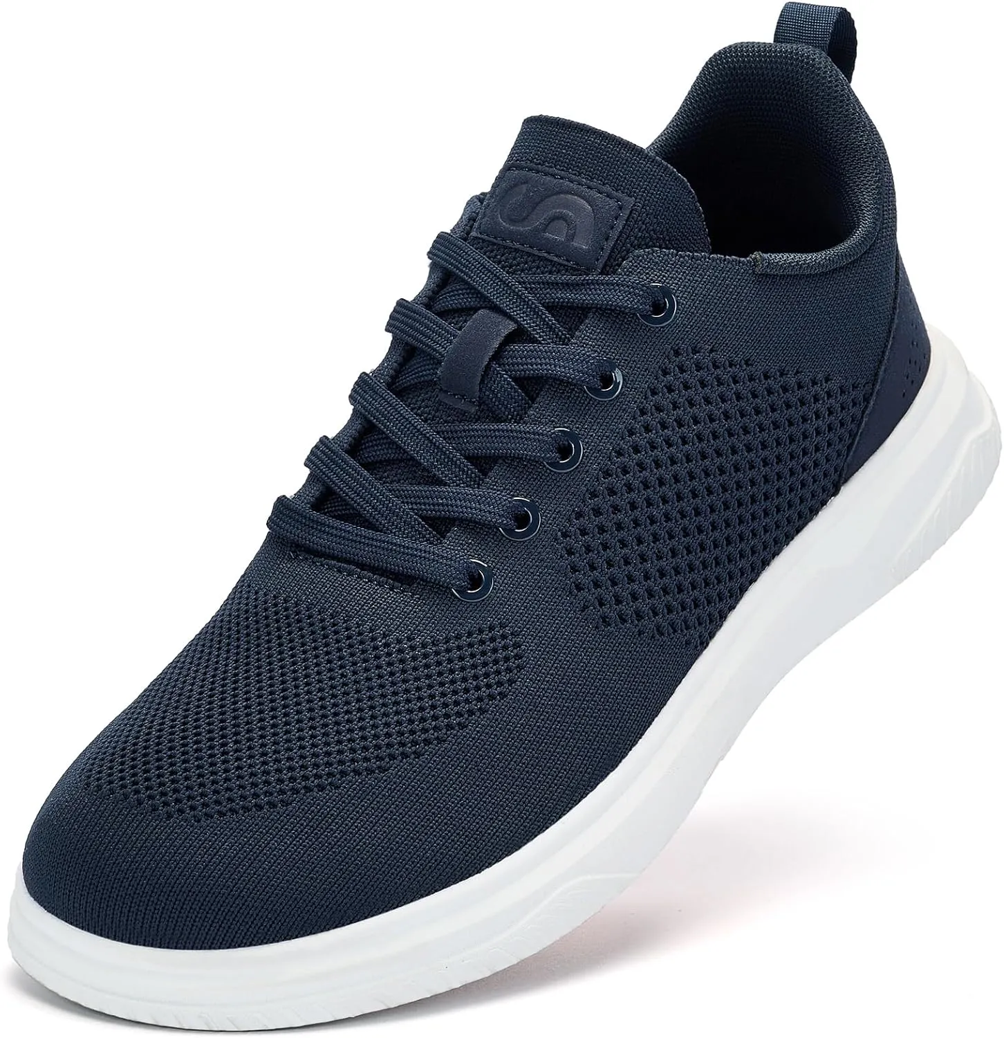 Slow Man Wide Toe Box Shoes for Men - Casual Dress Sneakers Comfortable Cushioned Business Office Non Slip Breathable Mesh Oxford Walking Shoe for Wide Feet