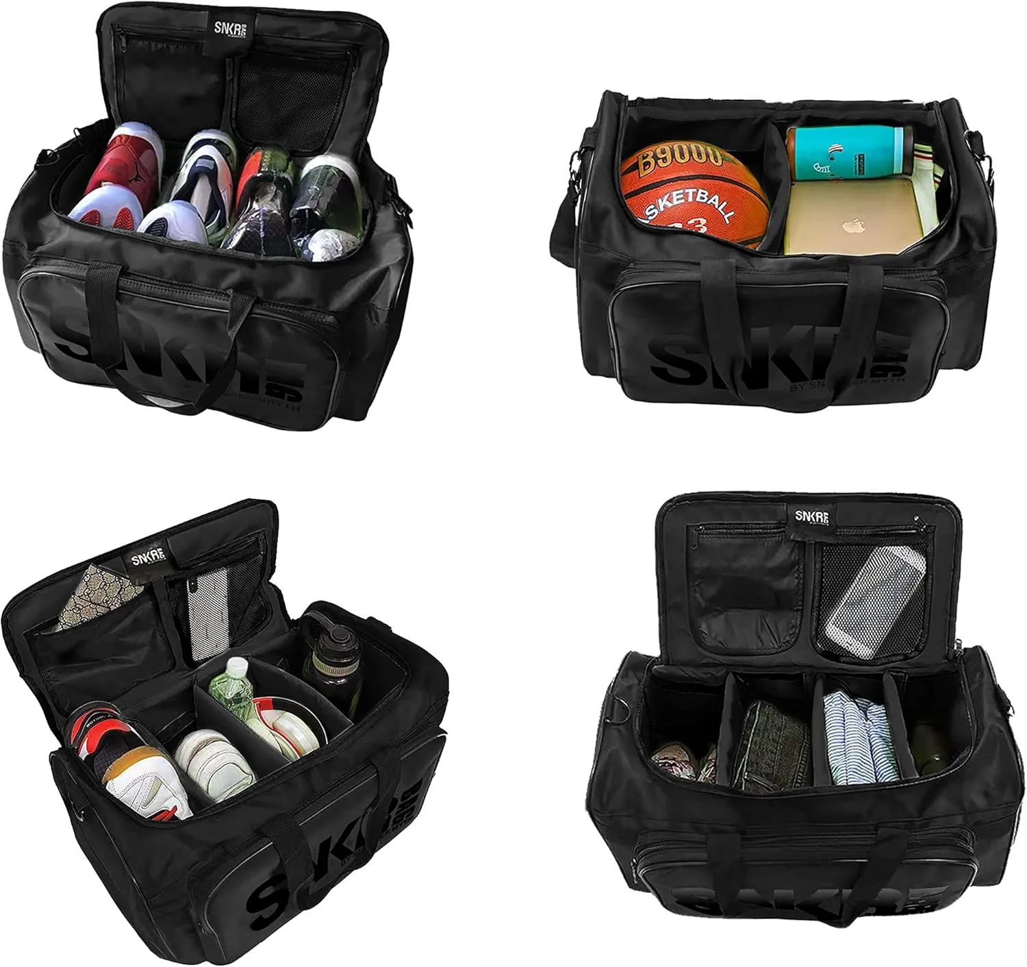 Sneaker Duffel Travel Bag for Men Shoe Bags for Travel Sneaker Bag Basketball Outdoor Sports Gym Bag Travel shoe bag With 3 Adjustable Compartment Dividers Travel Shoe Bags