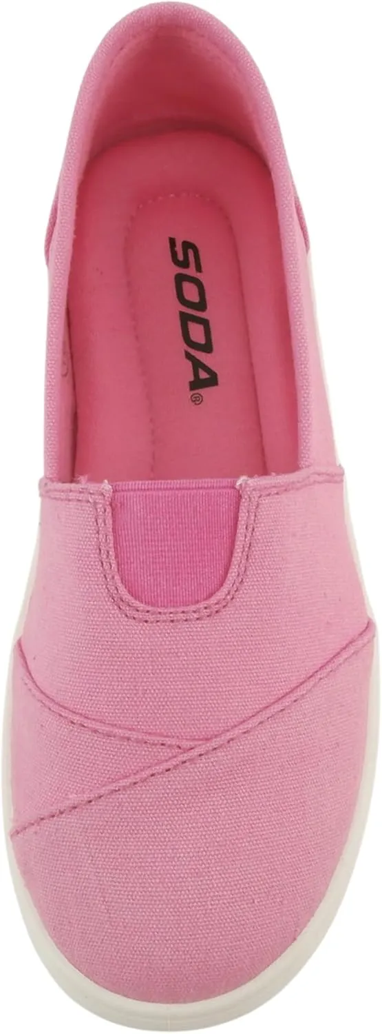 Soda Obji-2 ~ Kids/Girls Round Toe Slip-On Flat Shoes with Padded Insole