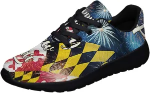 Sonzj-II Maryland Shoes Mens Womens Athletic Walking Sneakers Running Shoes Mesh Breathable Low Top Anti-Slip Trainers
