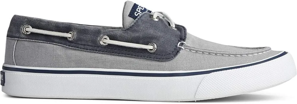 Sperry Men's Bahama II Boat Shoe, SW Grey/Navy, 15 M
