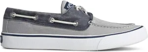 Sperry Men's Bahama II Boat Shoe, SW Grey/Navy, 15 M
