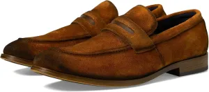 Stacy Adams Men's Burke Penny Slip On Loafer, Copper, 9 Wide